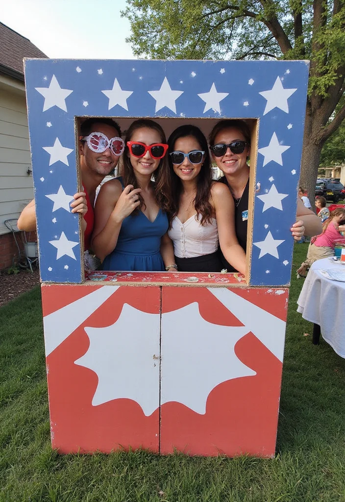 4th of July DIY Decor: A Patriotic Guide with 19 Festive Styling Inspirations - 7. Patriotic Photo Booth Props