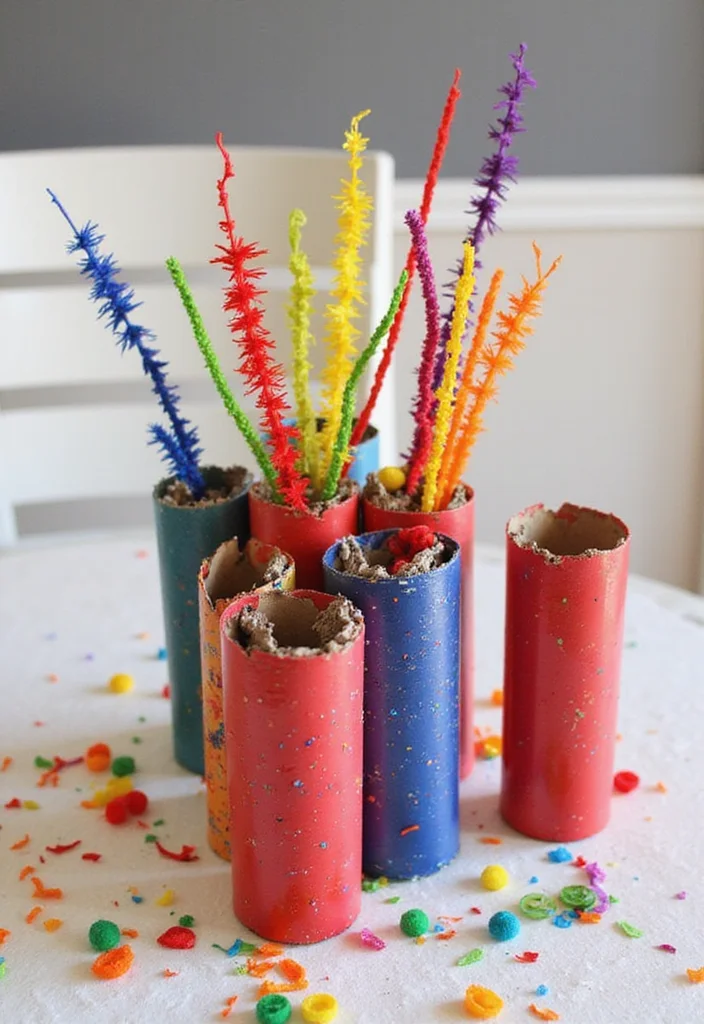 4th of July DIY Decor: A Patriotic Guide with 19 Festive Styling Inspirations - 9. DIY Firecracker Decorations