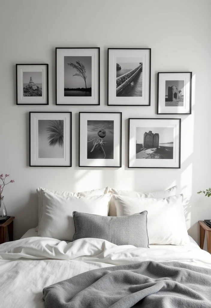 Aesthetic Wall Decor Bedroom DIY: A Minimalist Guide with 18 Elegant Inspirations - 11. Monochrome Art Prints
