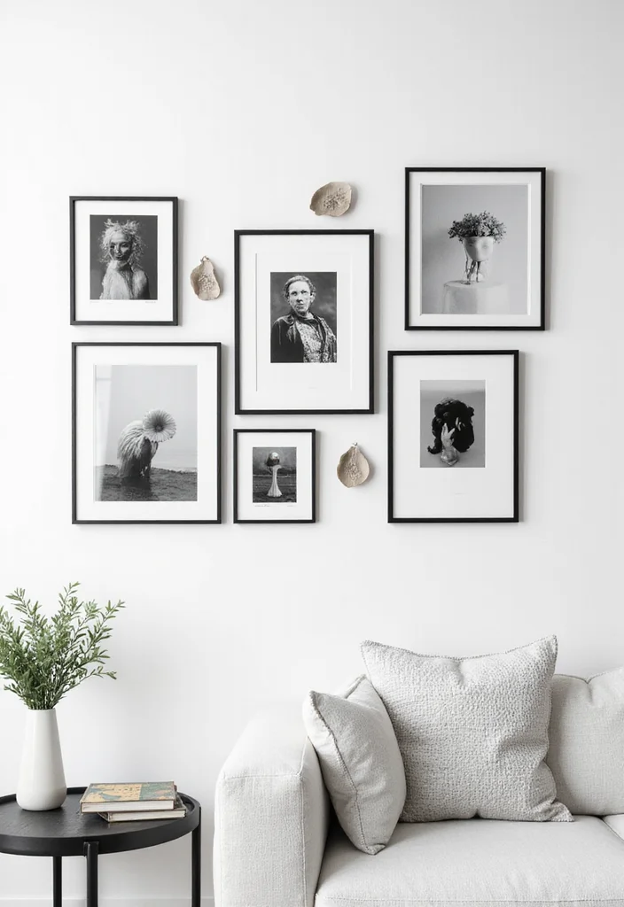 Aesthetic Wall Decor Bedroom DIY: A Minimalist Guide with 18 Elegant Inspirations - 3. Minimalist Gallery Wall