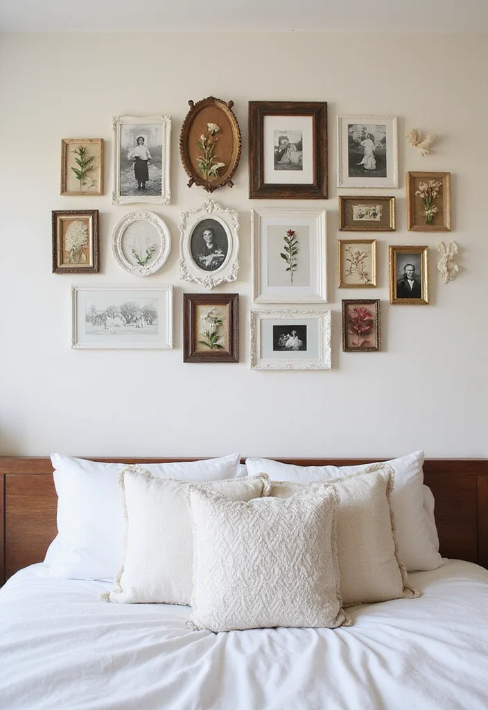 Bedroom Wall Decor Ideas DIY: A Modern Guide with 18 Chic Concepts - 10. Upcycled Frame Collage