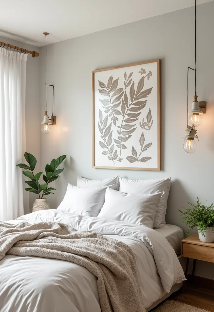 Bedroom Wall Decor Ideas DIY: A Modern Guide with 18 Chic Concepts - 17. Stenciled Wall Art