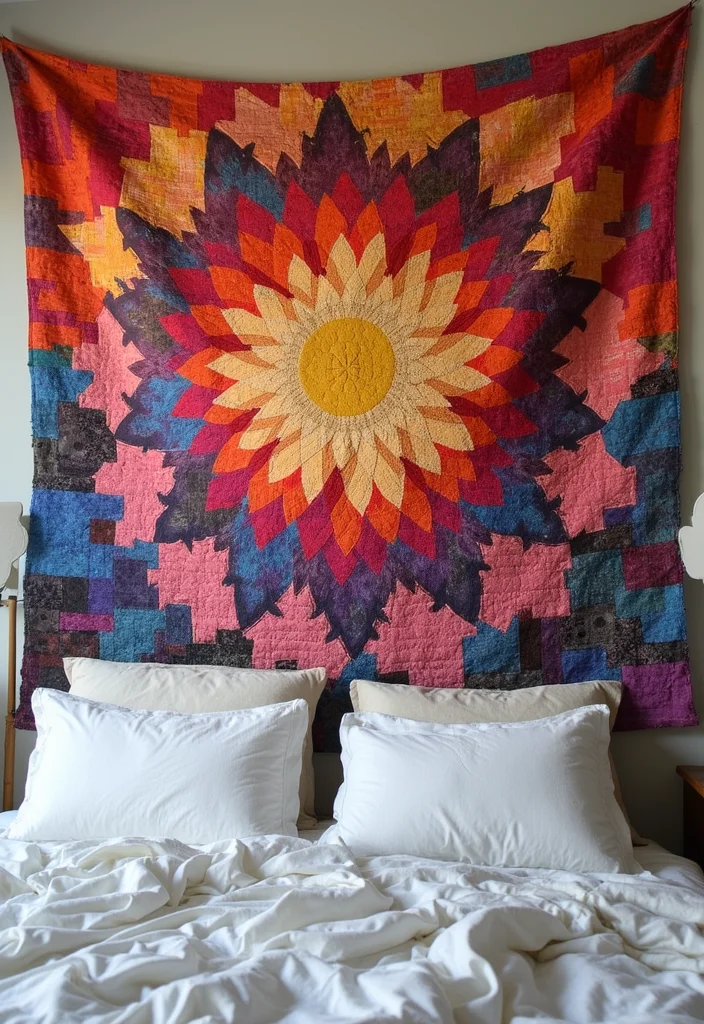 Bedroom Wall Decor Ideas DIY: A Modern Guide with 18 Chic Concepts - 2. Colorful Textile Tapestries