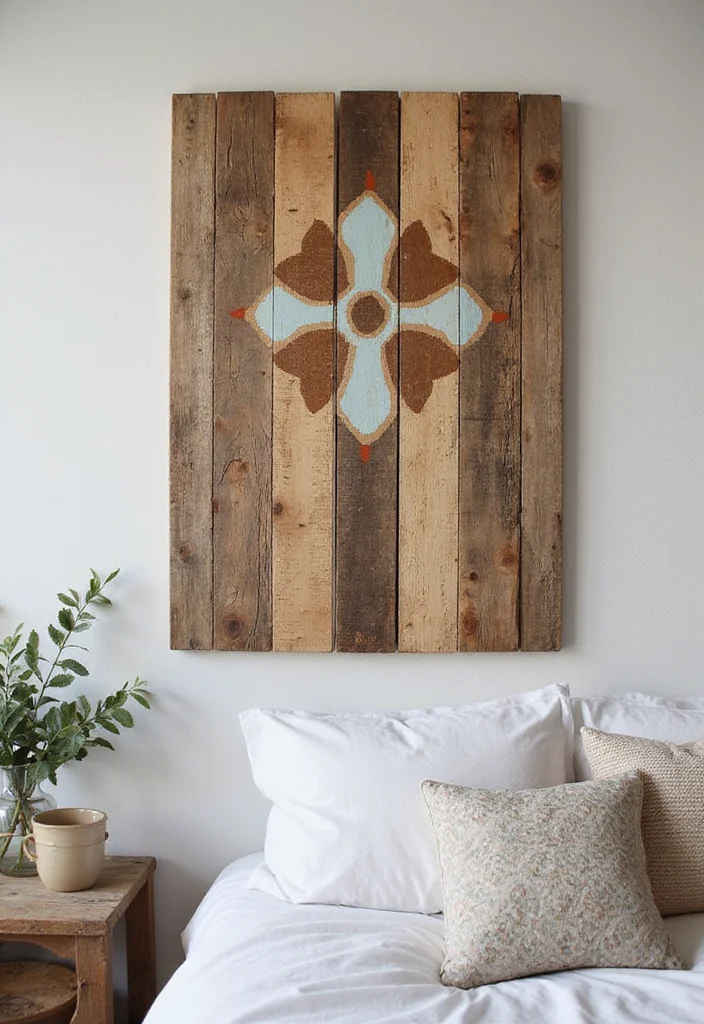 Bedroom Wall Decor Ideas DIY: A Modern Guide with 18 Chic Concepts - 5. Wooden Pallet Art