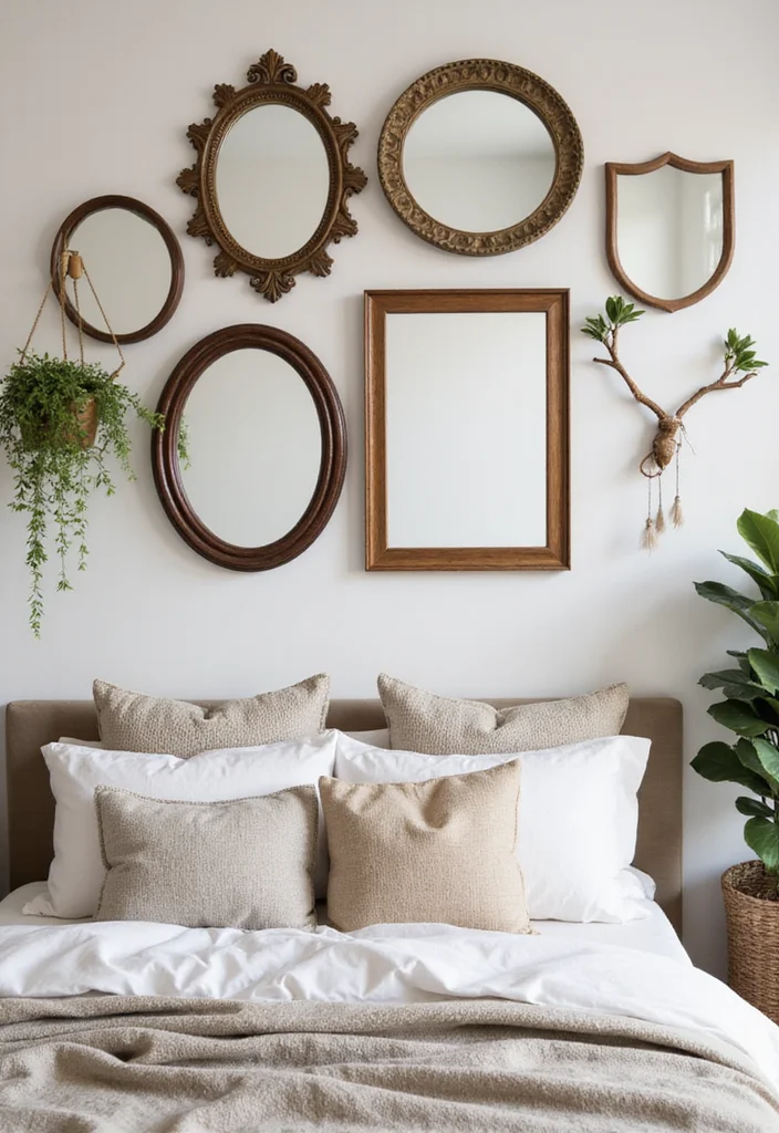 Bedroom Wall Decor Ideas DIY: A Modern Guide with 18 Chic Concepts - 8. Framed Mirrors