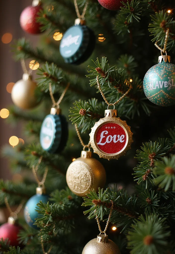 Belen Christmas Decor DIY Recycled: An Eco-Friendly Guide with 19 Festive Ideas - 1. Bottle Cap Ornaments