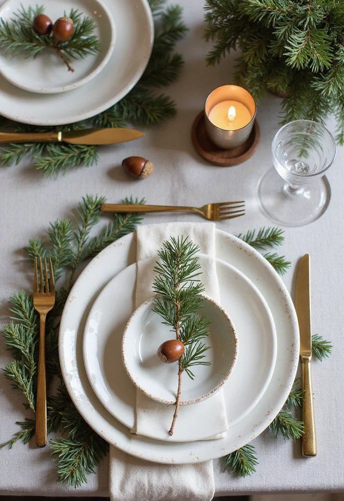 Belen Christmas Decor DIY Recycled: An Eco-Friendly Guide with 19 Festive Ideas - 11. Nature-Inspired Table Settings