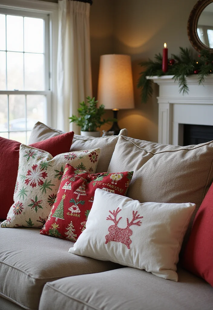 Belen Christmas Decor DIY Recycled: An Eco-Friendly Guide with 19 Festive Ideas - 19. DIY Holiday Pillows