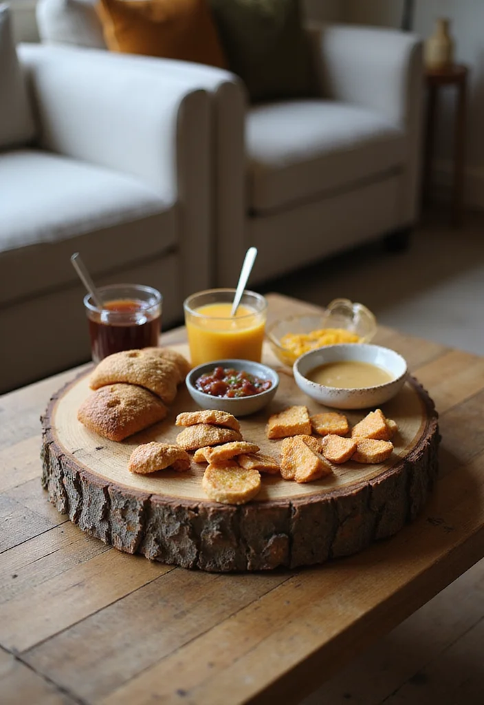 Birch Log Decor DIY Projects: A Natural Home Guide with 18 Woodland Styling Ideas - 16. Birch Log Serving Tray