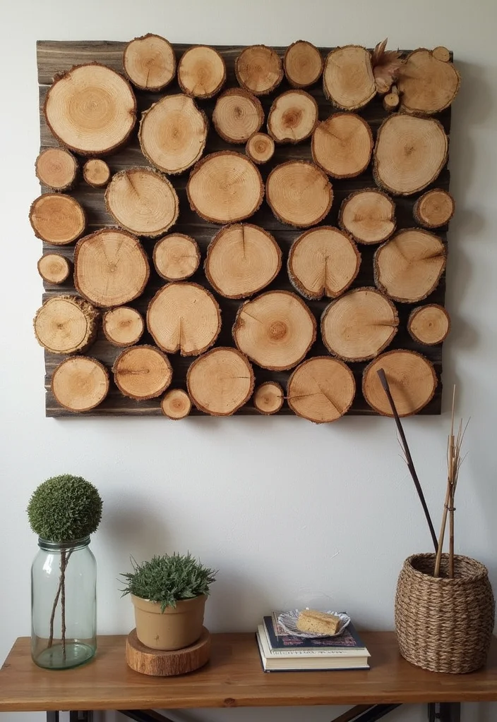 Birch Log Decor DIY Projects: A Natural Home Guide with 18 Woodland Styling Ideas - 4. Birch Log Wall Art