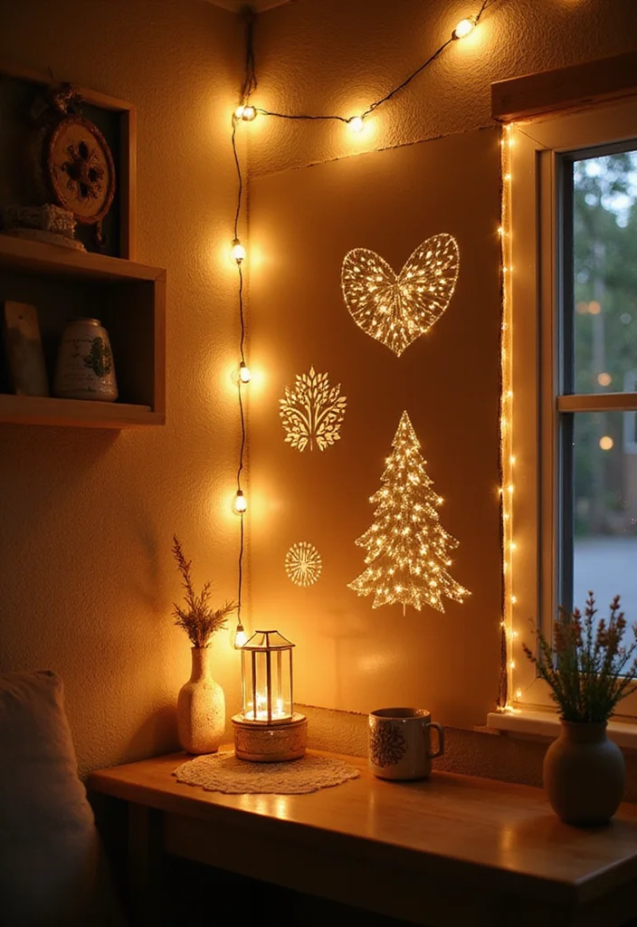 Cardboard DIY Room Decor Wall Art: A Practical Guide with 17 Creative Images - 11. Lighted Art