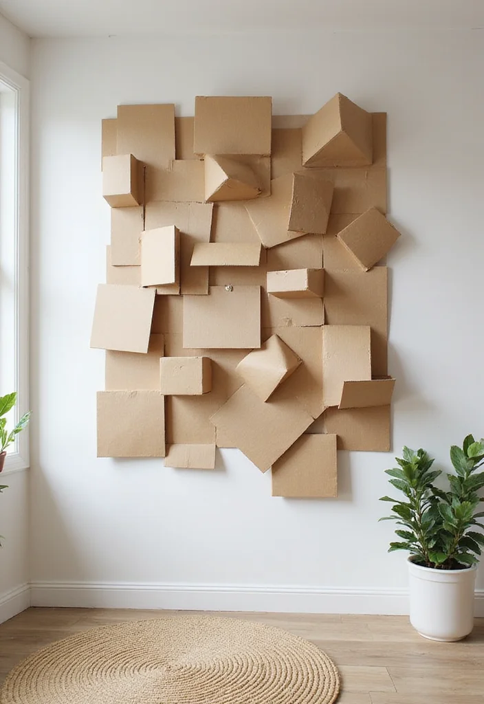 Cardboard DIY Room Decor Wall Art: A Practical Guide with 17 Creative Images - 17. Interactive Wall Art