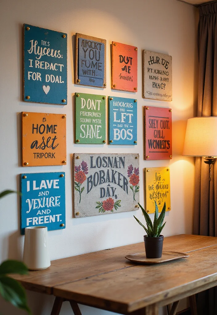 Cardboard DIY Room Decor Wall Art: A Practical Guide with 17 Creative Images - 4. Inspirational Quotes