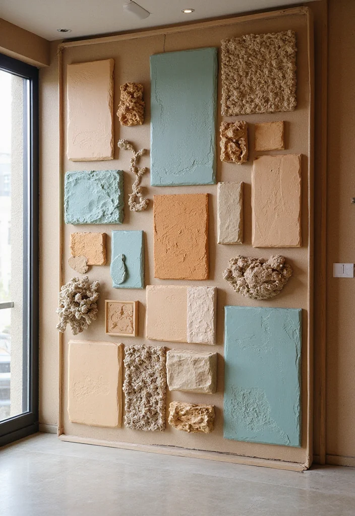 Cardboard DIY Room Decor Wall Art: A Practical Guide with 17 Creative Images - 8. Art with Texture