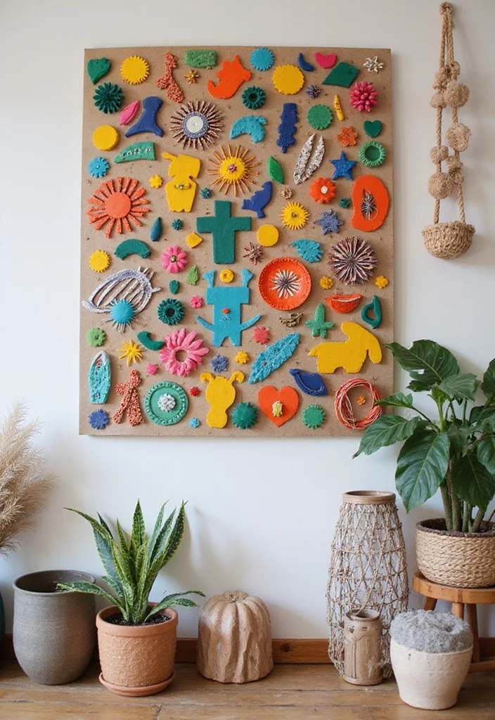 Cardboard DIY Room Decor Wall Art: A Practical Guide with 17 Creative Images - 9. Collage Creations