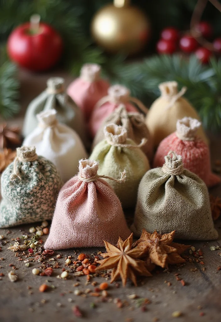Christmas Decor Ideas DIY Crafts Easy: A Festive Guide with 18 Cozy Holiday Concepts - 10. Holiday Scented Sachets