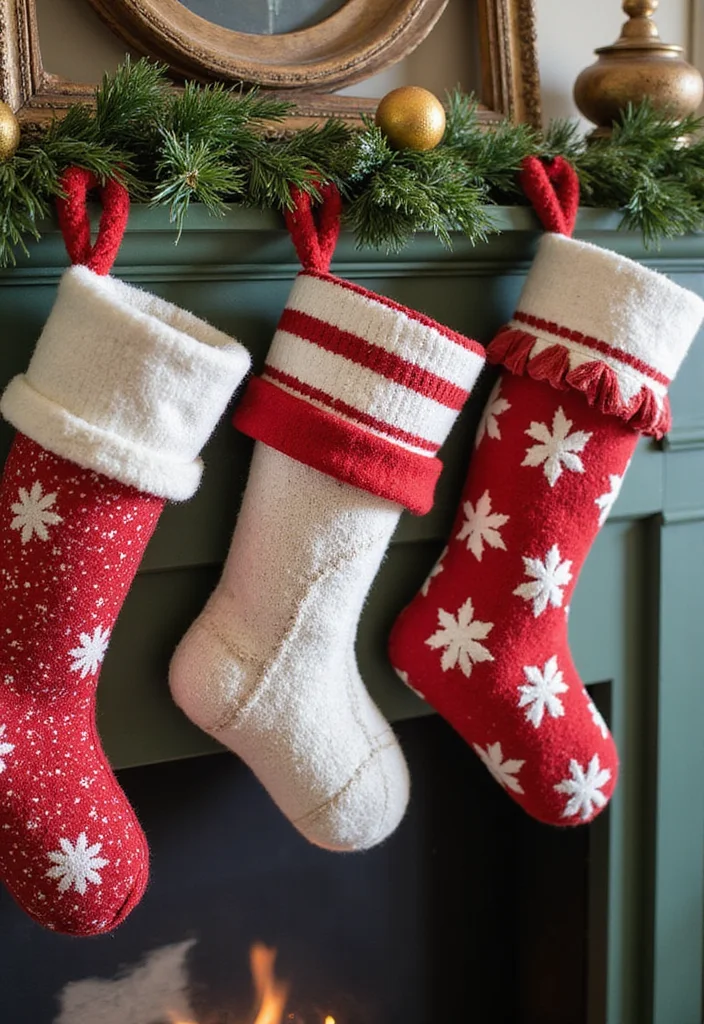 Christmas Decor Ideas DIY Crafts Easy: A Festive Guide with 18 Cozy Holiday Concepts - 17. Eco-Friendly Christmas Stockings