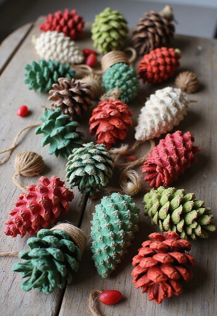 Christmas Decor Ideas DIY Crafts Easy: A Festive Guide with 18 Cozy Holiday Concepts - 2. DIY Pine Cone Ornaments