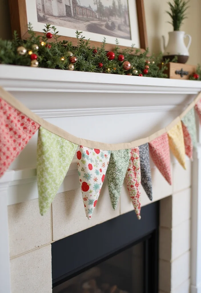 Christmas Decor Ideas DIY Crafts Easy: A Festive Guide with 18 Cozy Holiday Concepts - 3. Festive Fabric Banners