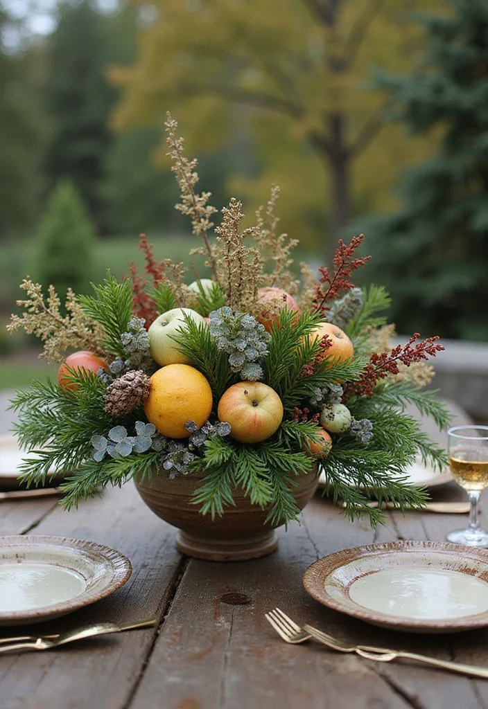 Christmas Decor Ideas DIY Outdoor: A Joyful Guide with 20 Holiday Outdoor Concepts - 10. Nature-Inspired Centerpieces
