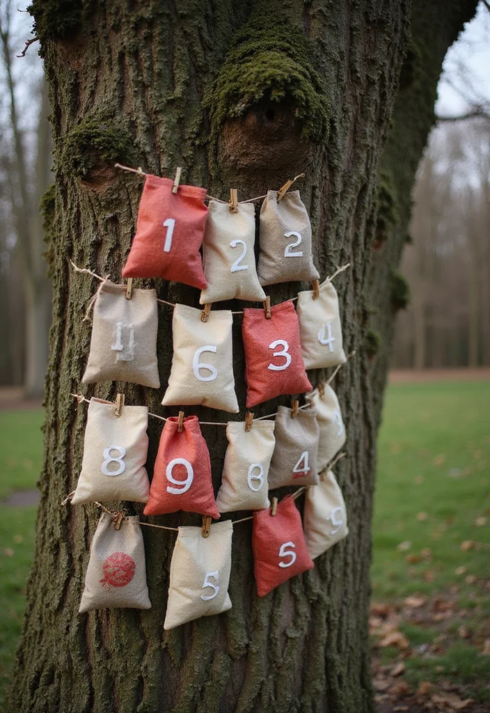 Christmas Decor Ideas DIY Outdoor: A Joyful Guide with 20 Holiday Outdoor Concepts - 17. Advent Calendar for Outdoors