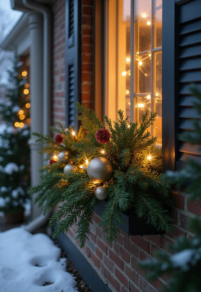 Christmas Decor Ideas DIY Outdoor: A Joyful Guide with 20 Holiday Outdoor Concepts - 5. Festive Window Boxes