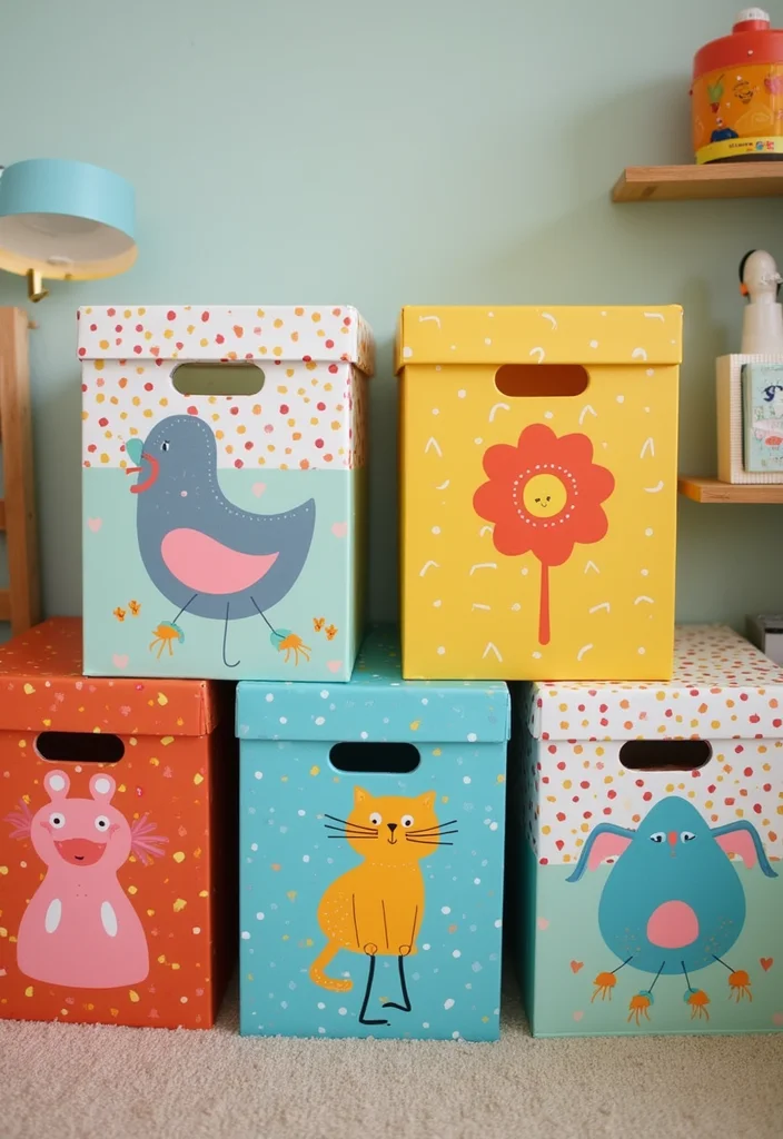 Cute DIY Room Decor Easy Crafts: A Sweet Guide with 19 Lovely Inspirations - 14. DIY Toy Storage with Labels