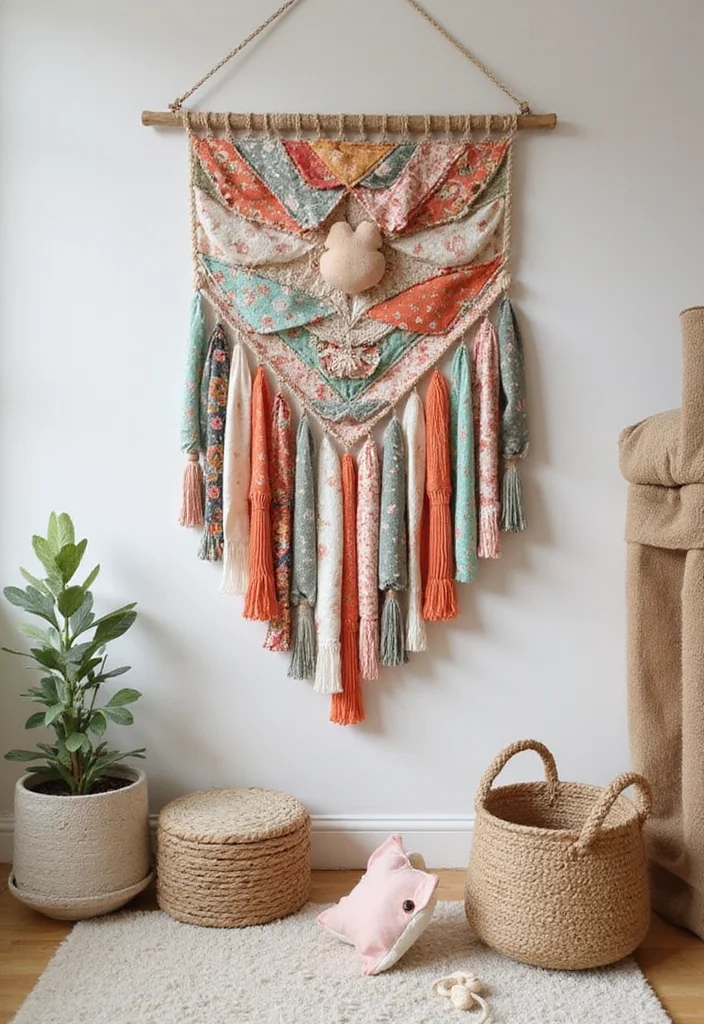 Cute DIY Room Decor Easy Crafts: A Sweet Guide with 19 Lovely Inspirations - 3. DIY Fabric Wall Hangings