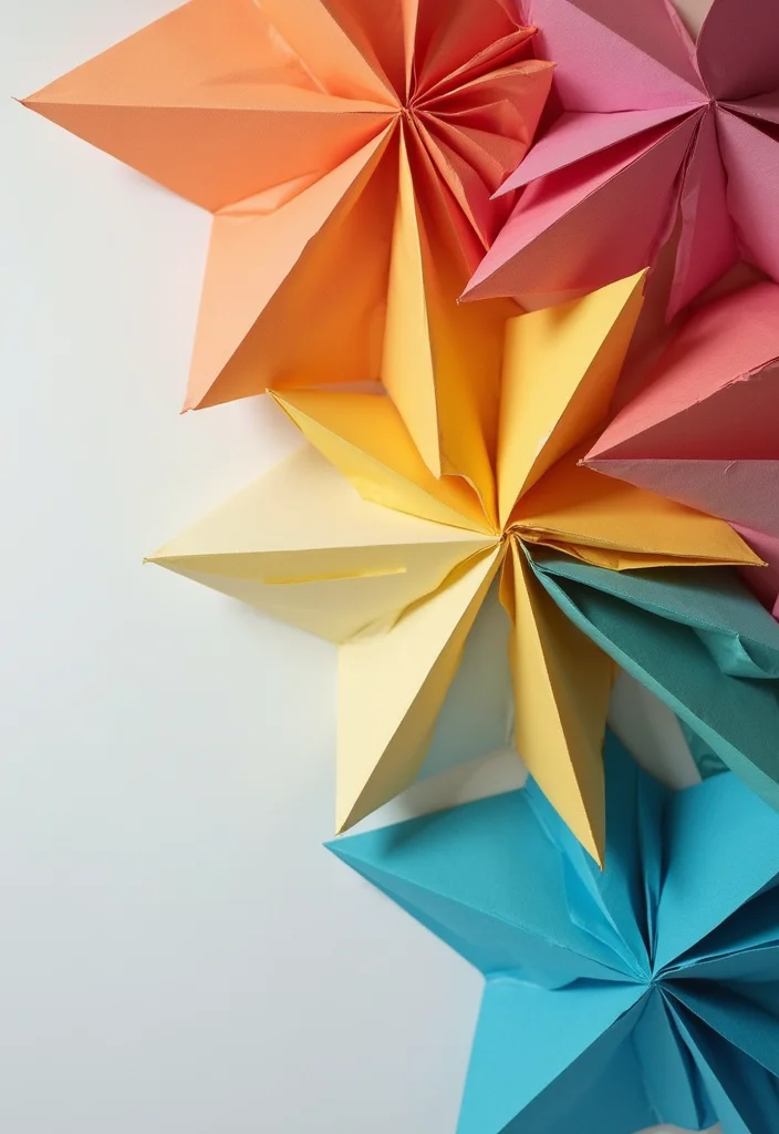 DIY Aesthetic Room Decor Wall Art: A Minimalist Home Guide with 17 Elegant Concepts - 1. Geometric Shapes with Recycled Paper