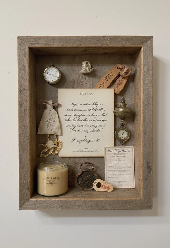 DIY Aesthetic Room Decor Wall Art: A Minimalist Home Guide with 17 Elegant Concepts - 11. Shadow Box Memories