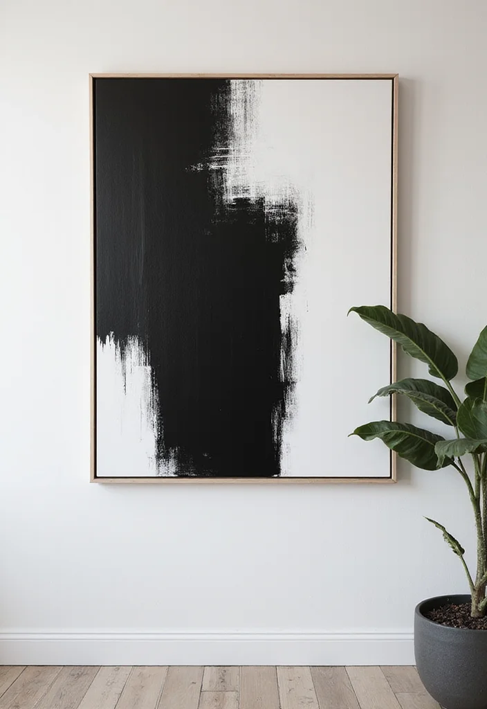 DIY Aesthetic Room Decor Wall Art: A Minimalist Home Guide with 17 Elegant Concepts - 6. Monochrome Paintings