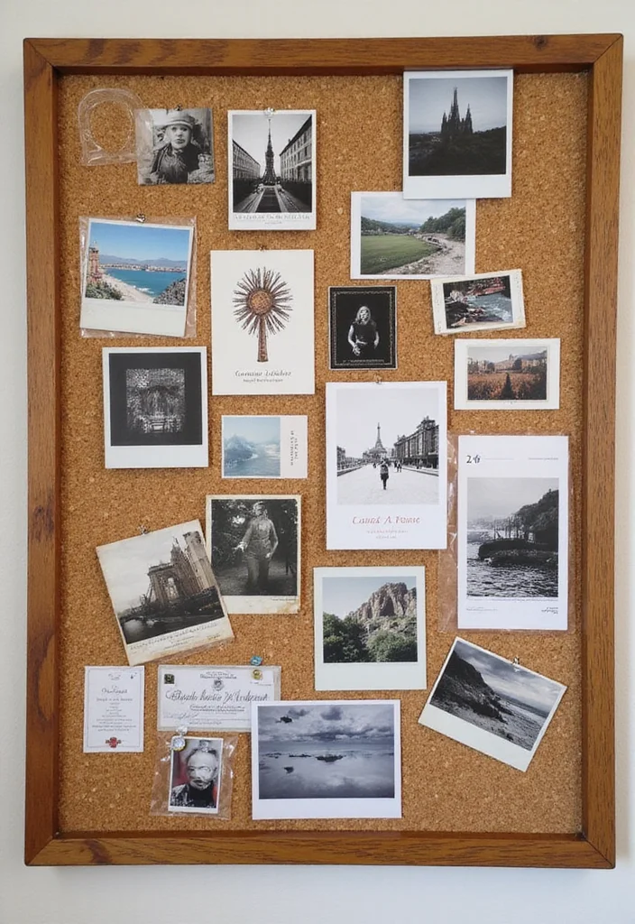 DIY Aesthetic Room Decor Wall Art: A Minimalist Home Guide with 17 Elegant Concepts - 7. DIY Cork Board Art