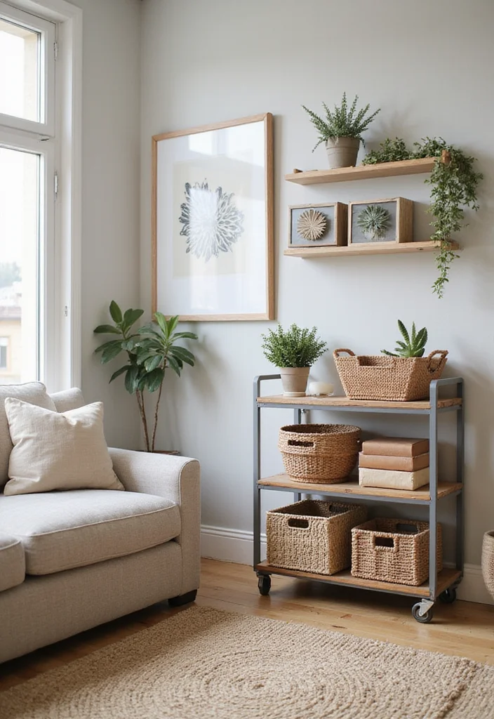 DIY Apartment Decor for Renters: A Space-Smart Guide with 18 Practical Inspirations - 10. Stylish Storage Solutions