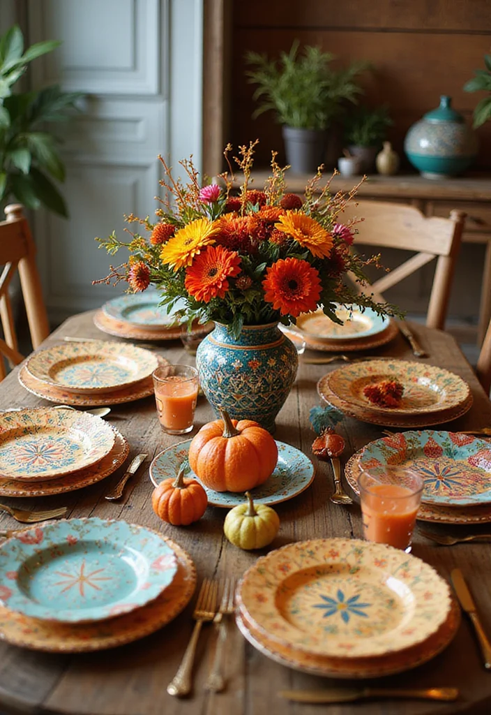 DIY Apartment Decor for Renters: A Space-Smart Guide with 18 Practical Inspirations - 14. Colorful Table Settings