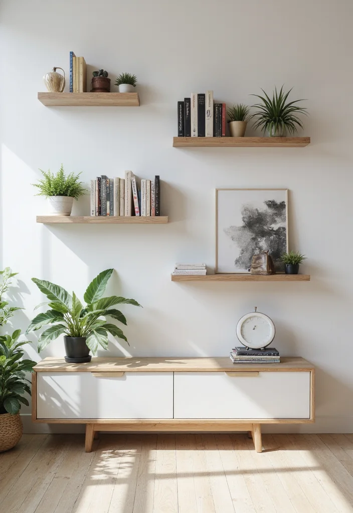 DIY Apartment Decor for Renters: A Space-Smart Guide with 18 Practical Inspirations - 2. DIY Floating Shelves
