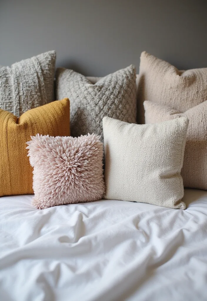 DIY Boys Room Decor Ideas: A Cool Guide with 20 Fun & Creative Inspirations - 14. Textured Throw Pillows