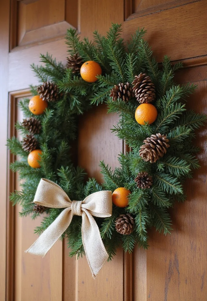 DIY Christmas Front Porch Decor: A Festive Guide with 20 Holiday Styling Ideas - 1. Rustic Wreaths with a Twist