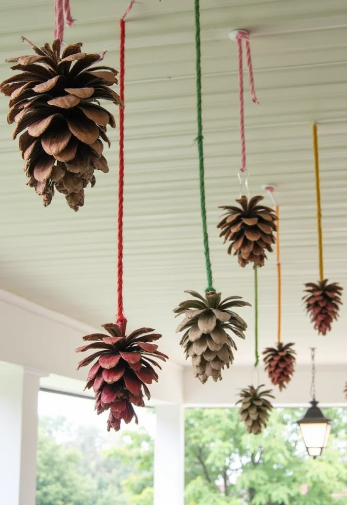 DIY Christmas Front Porch Decor: A Festive Guide with 20 Holiday Styling Ideas - 8. DIY Pinecone Decorations