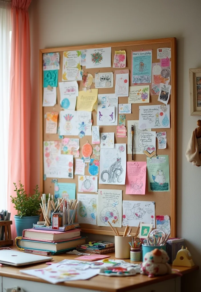 DIY Craft Room Decor Ideas: A Creative Home Guide with 17 Organized Inspirations - 10. Bulletin Board for Ideas