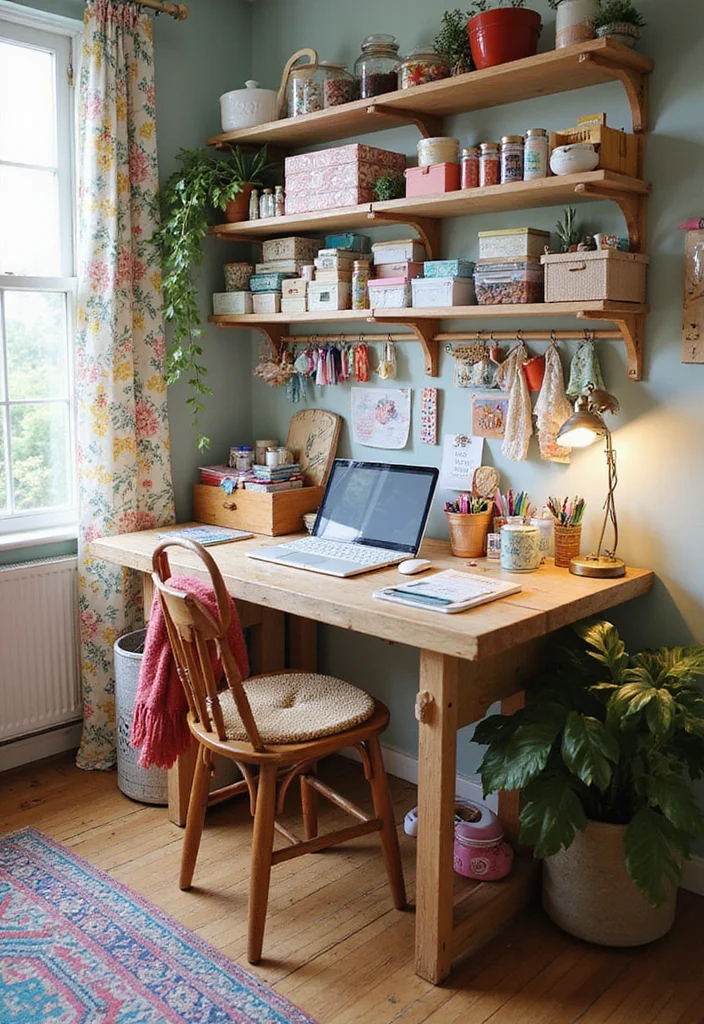 DIY Craft Room Decor Ideas: A Creative Home Guide with 17 Organized Inspirations - 12. Crafting Station with a Twist