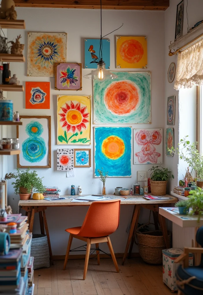 DIY Craft Room Decor Ideas: A Creative Home Guide with 17 Organized Inspirations - 17. Creative Wall Art