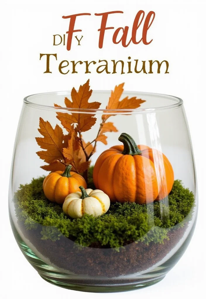 DIY Dollar Tree Fall Decor: A Cozy Seasonal Guide with 17 Autumn Inspirations - 15. Fall Themed Terrarium