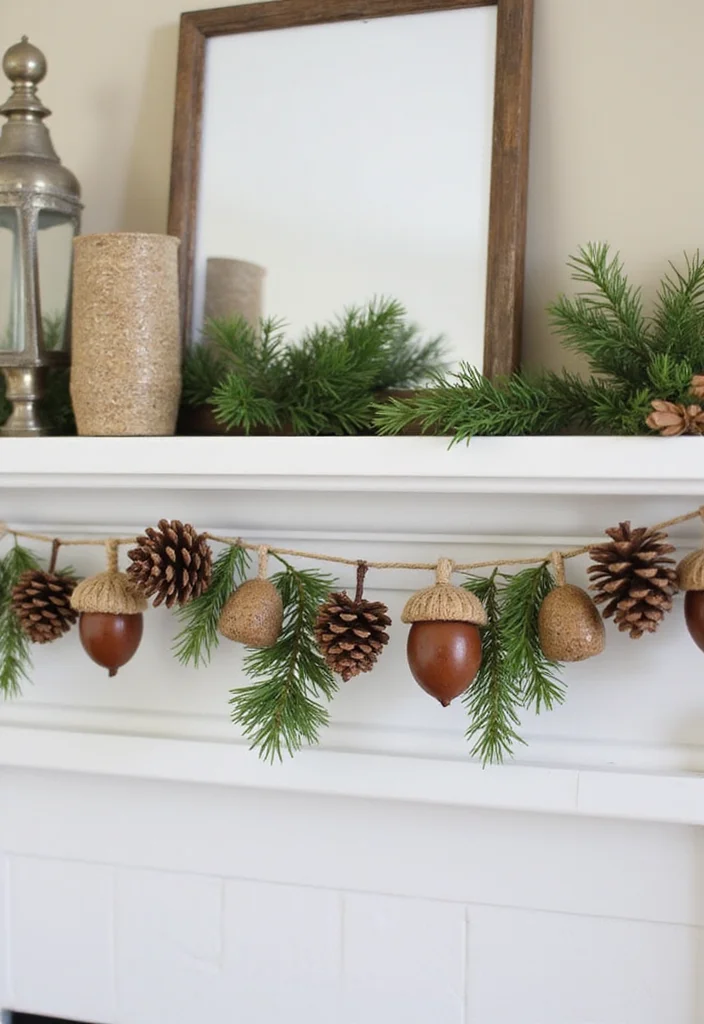 DIY Dollar Tree Fall Decor: A Cozy Seasonal Guide with 17 Autumn Inspirations - 8. Acorn and Pinecone Garlands