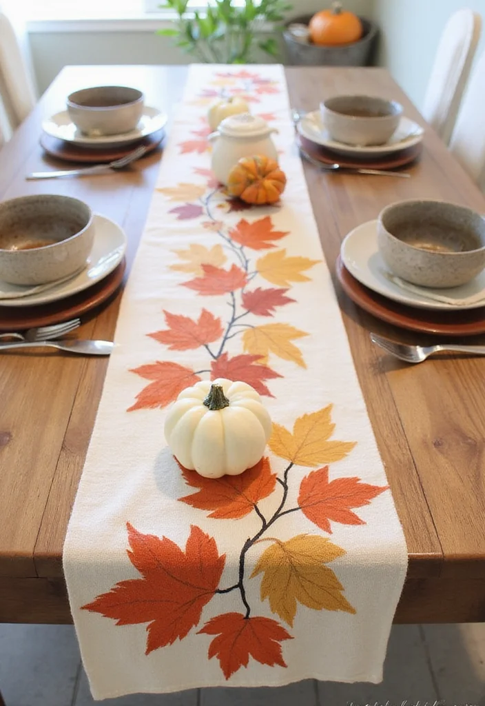 DIY Dollar Tree Fall Decor: A Cozy Seasonal Guide with 17 Autumn Inspirations - 9. Seasonal Table Runner