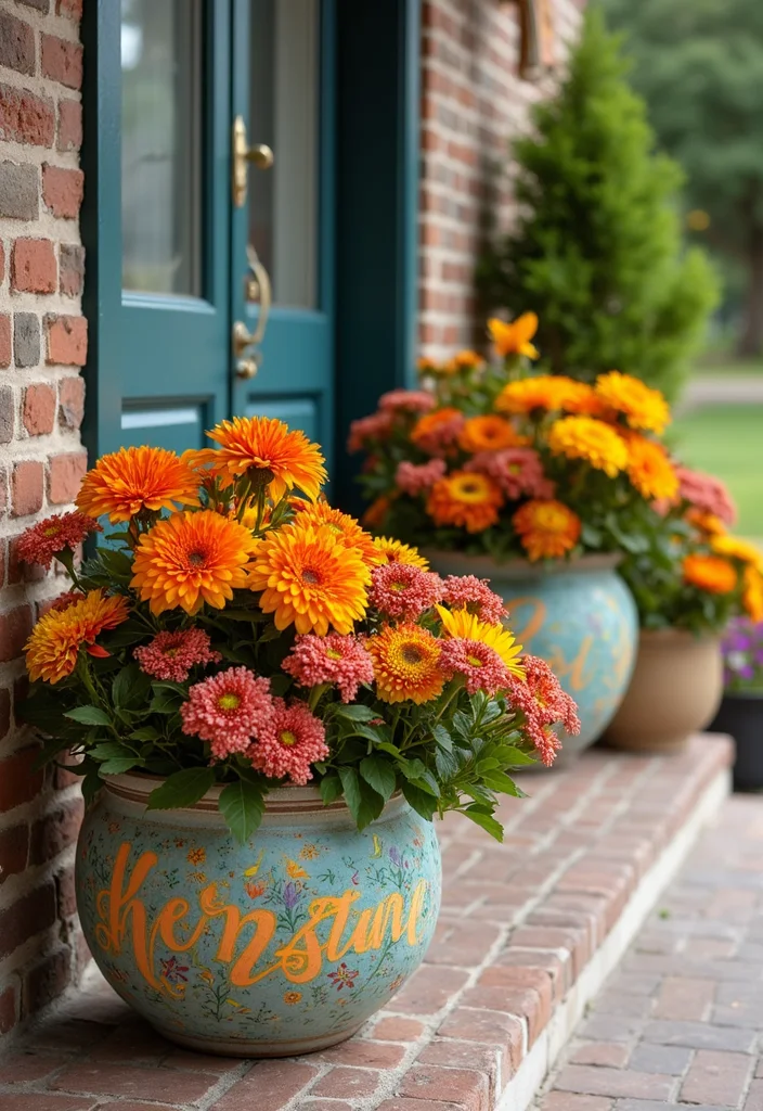 DIY Fall Front Porch Decor: A Seasonal Guide with 19 Warm Inspirations - 13. Decorative Planters