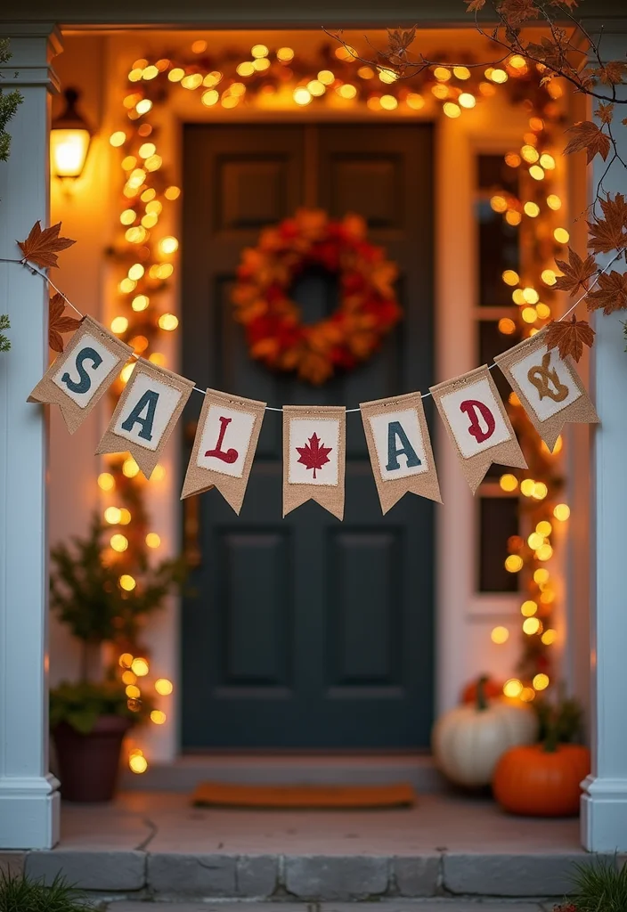 DIY Fall Front Porch Decor: A Seasonal Guide with 19 Warm Inspirations - 6. DIY Seasonal Banners
