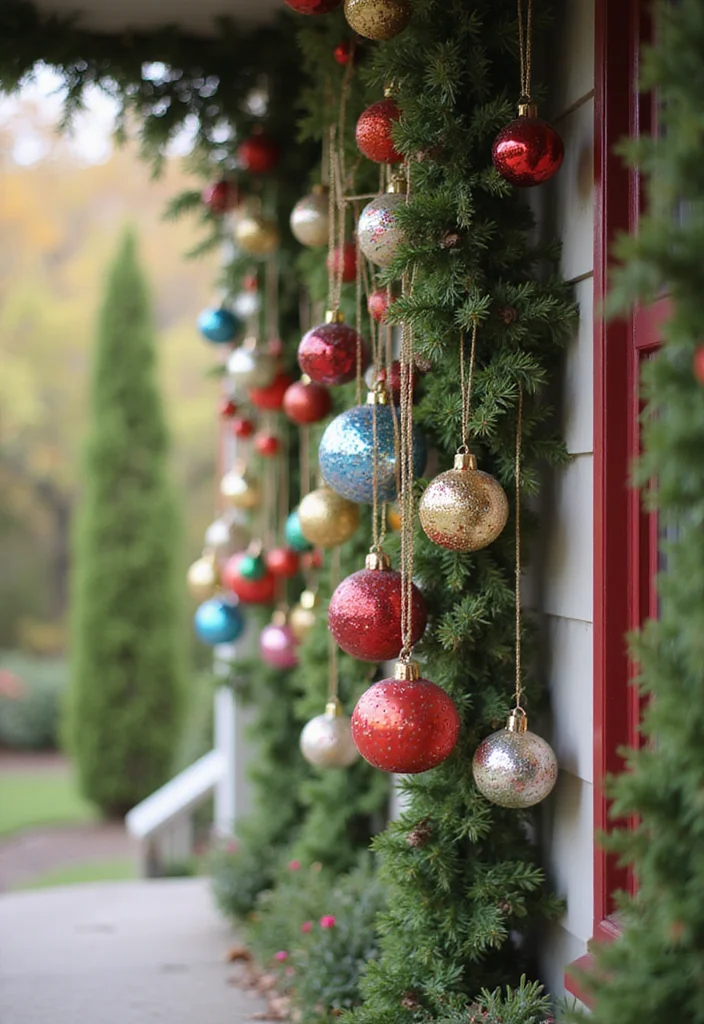 DIY Front Porch Christmas Decor: A Cozy Holiday Guide with 18 Cheerful Inspirations - 17. Outdoor Ornaments: Hang with Care