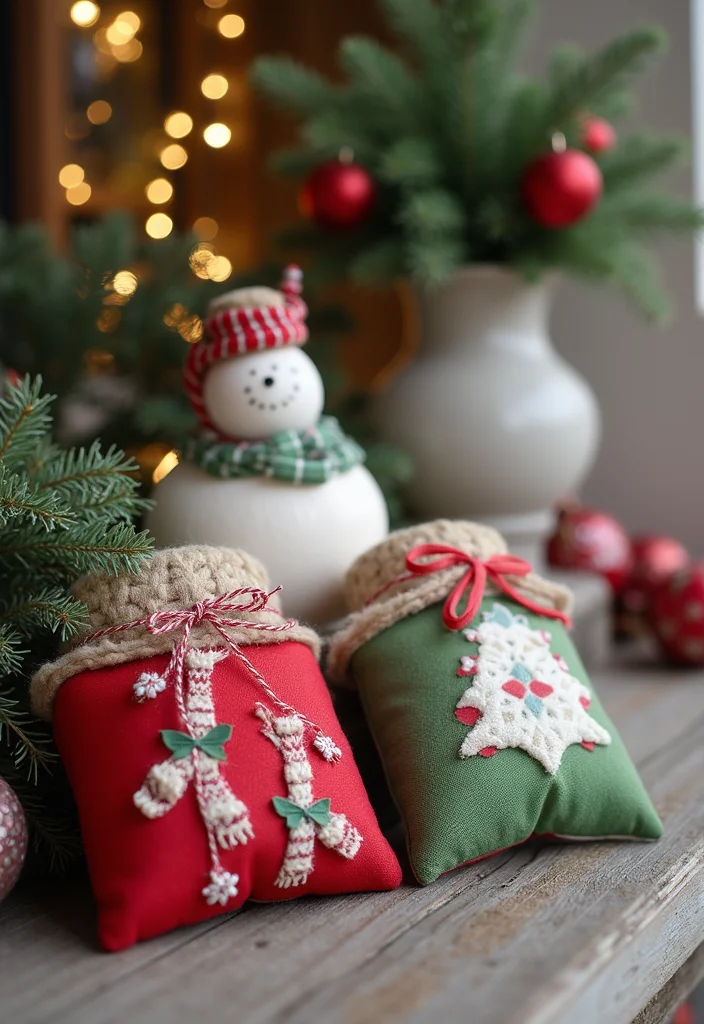 DIY Front Porch Christmas Decor: A Cozy Holiday Guide with 18 Cheerful Inspirations - 18. Scented Holiday Sachets: A Whiff of Festivity