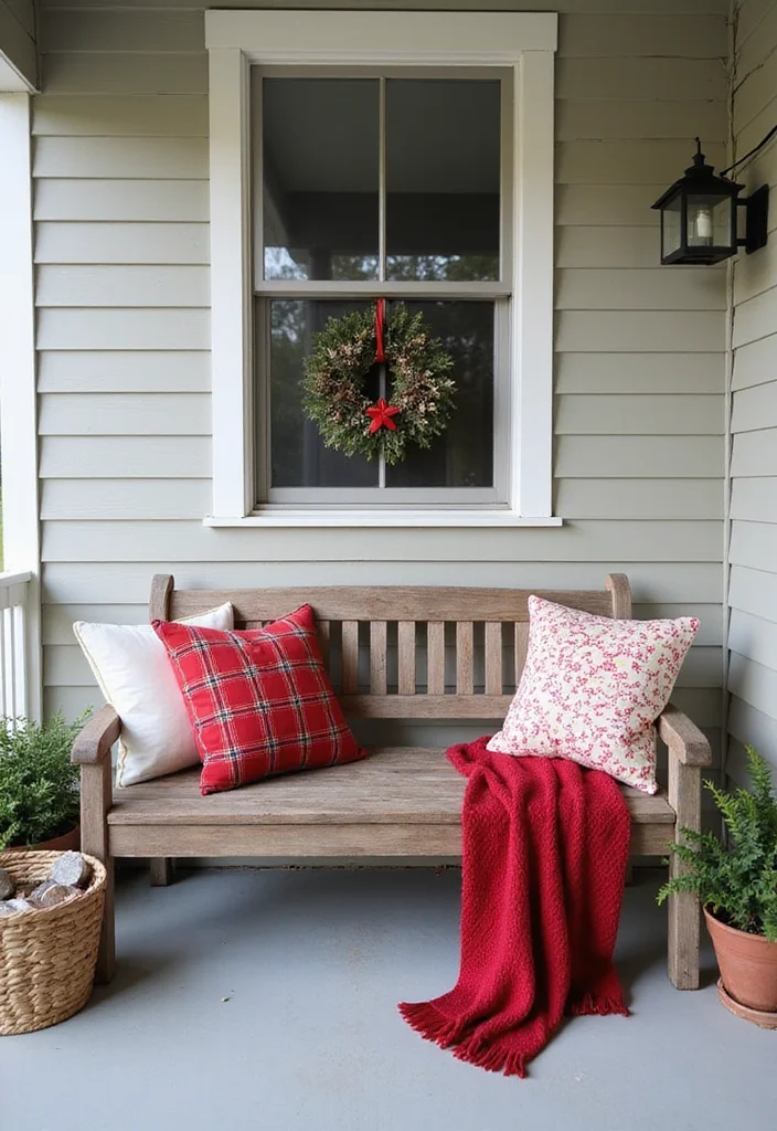 DIY Front Porch Christmas Decor: A Cozy Holiday Guide with 18 Cheerful Inspirations - 3. Cozy Outdoor Seating: Create a Holiday Nook