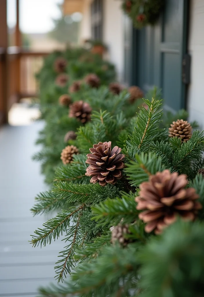 DIY Front Porch Christmas Decor: A Cozy Holiday Guide with 18 Cheerful Inspirations - 8. Festive Garland: A Touch of Cheer